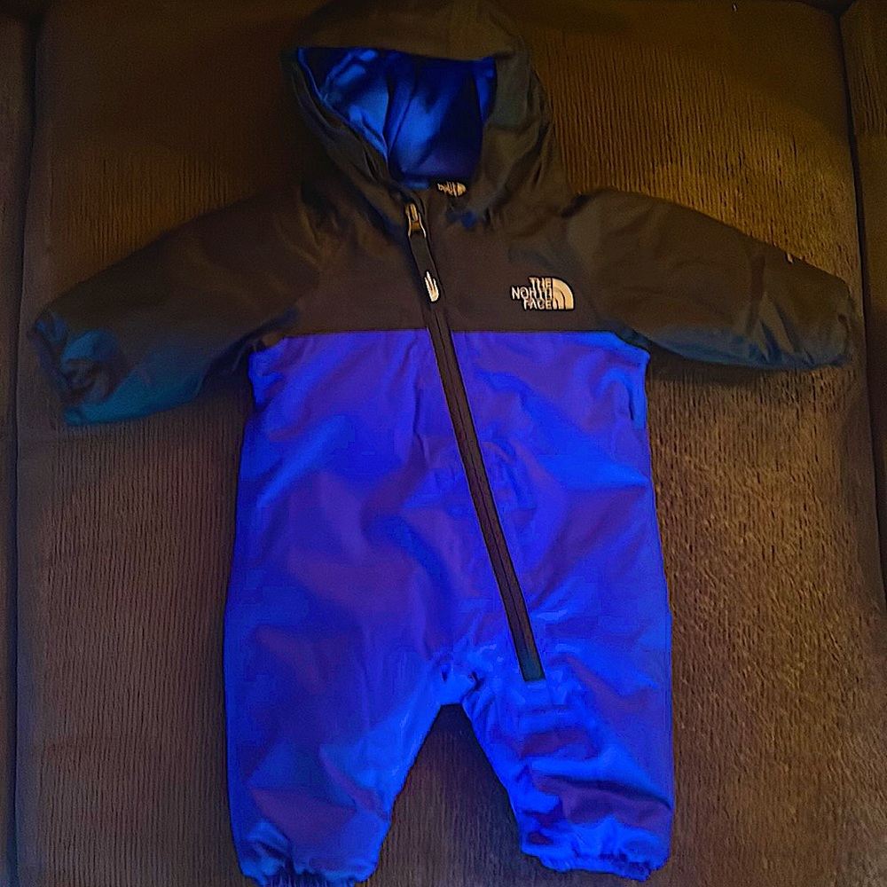 The North Face~Blue & Black Snowsuit~Sz 0/3 Months